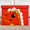 QUOKKA Toy Storage Box for Boys and Girls - 16x12x10 In Dino Toy Chest Organizer for Kids - | Collapsible | Handles | Flip-Top Lids | - Fabric Foldable Bin for Playroom - Nursery Room Organization